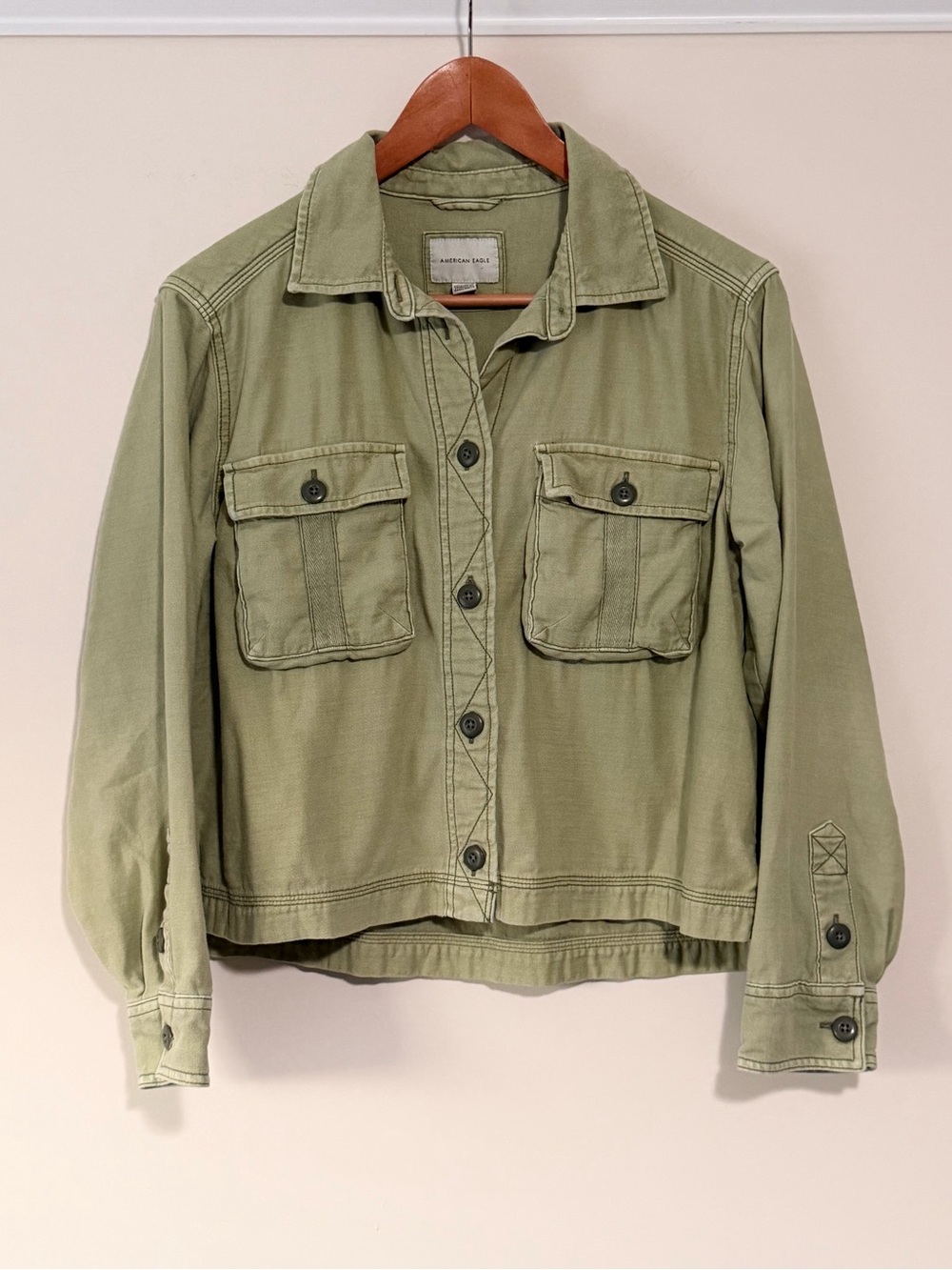 American Eagle Outfitters Olive Green Lightweight Utility Jacket